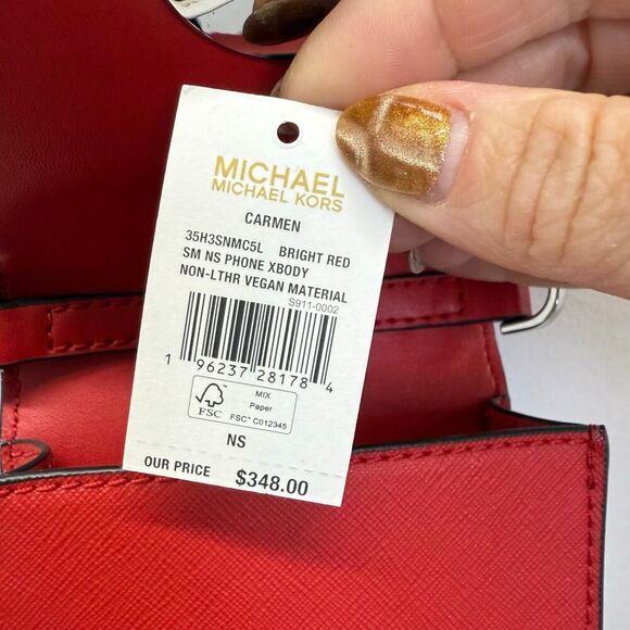 Michael Kors Carmen Small North South Phone
Crossbody Bright Red - Picture 8 of 13
